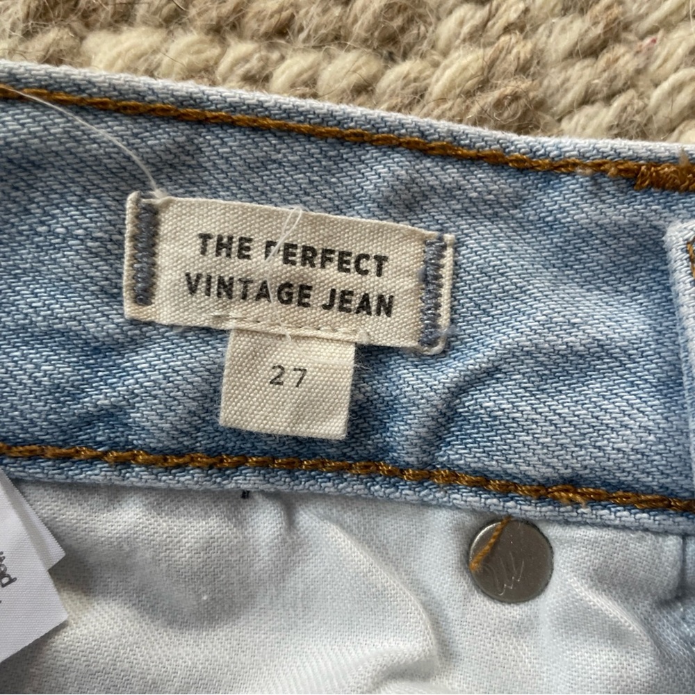 Madewell Jeans Women's 27 The Perfect Vintage Jean Light Wash High Rise Straight - Picture 3 of 12